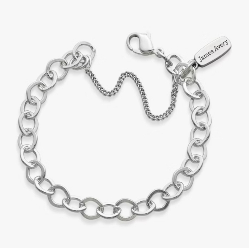 James Avery forged link charm Bracelet